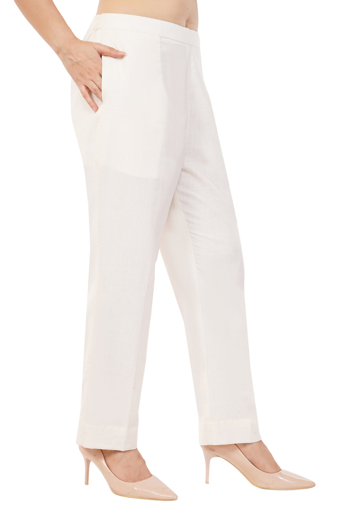 Natural Cotton Woven Ethnic Pant
