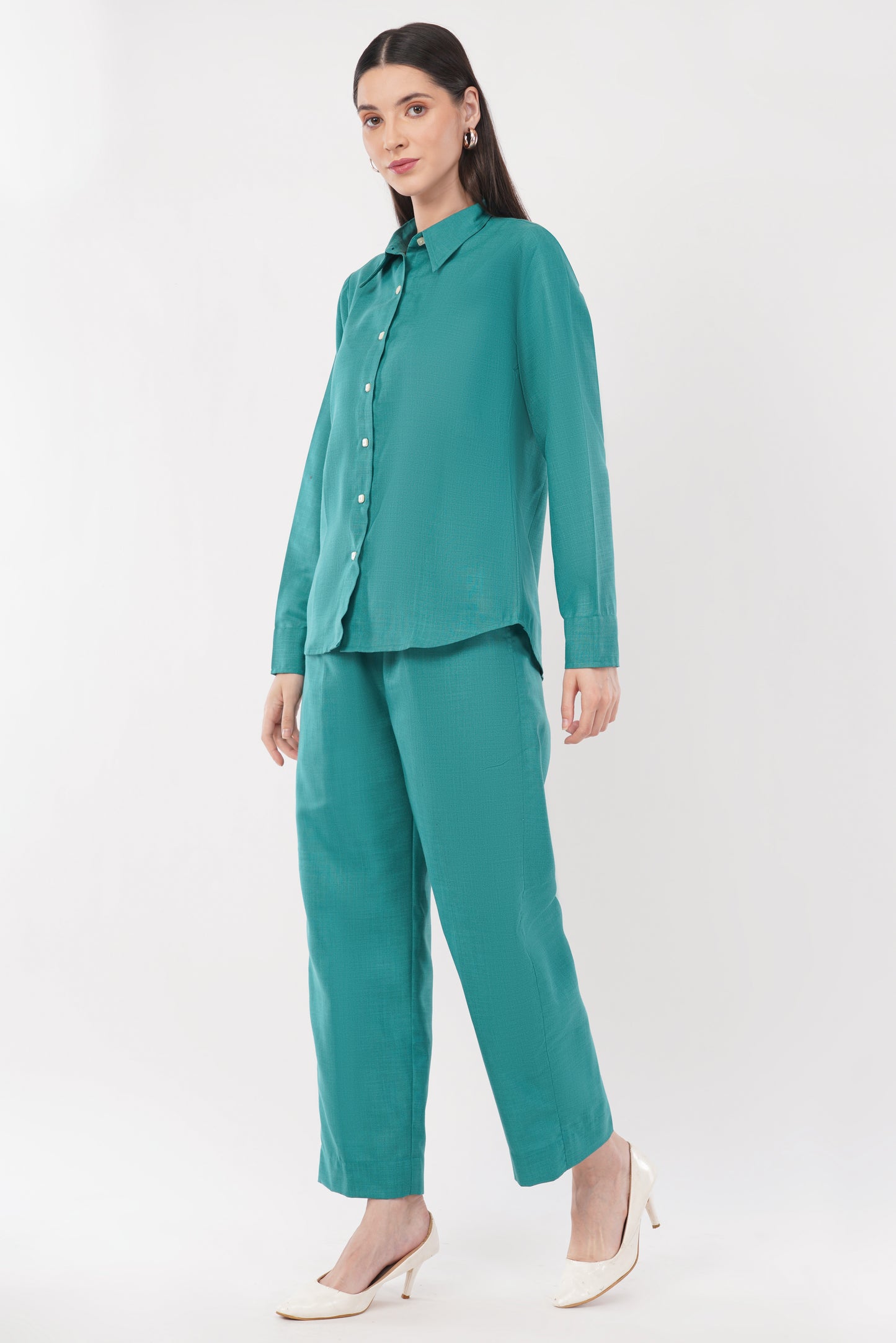 Green Co-ord Set- Shirt & Trouser