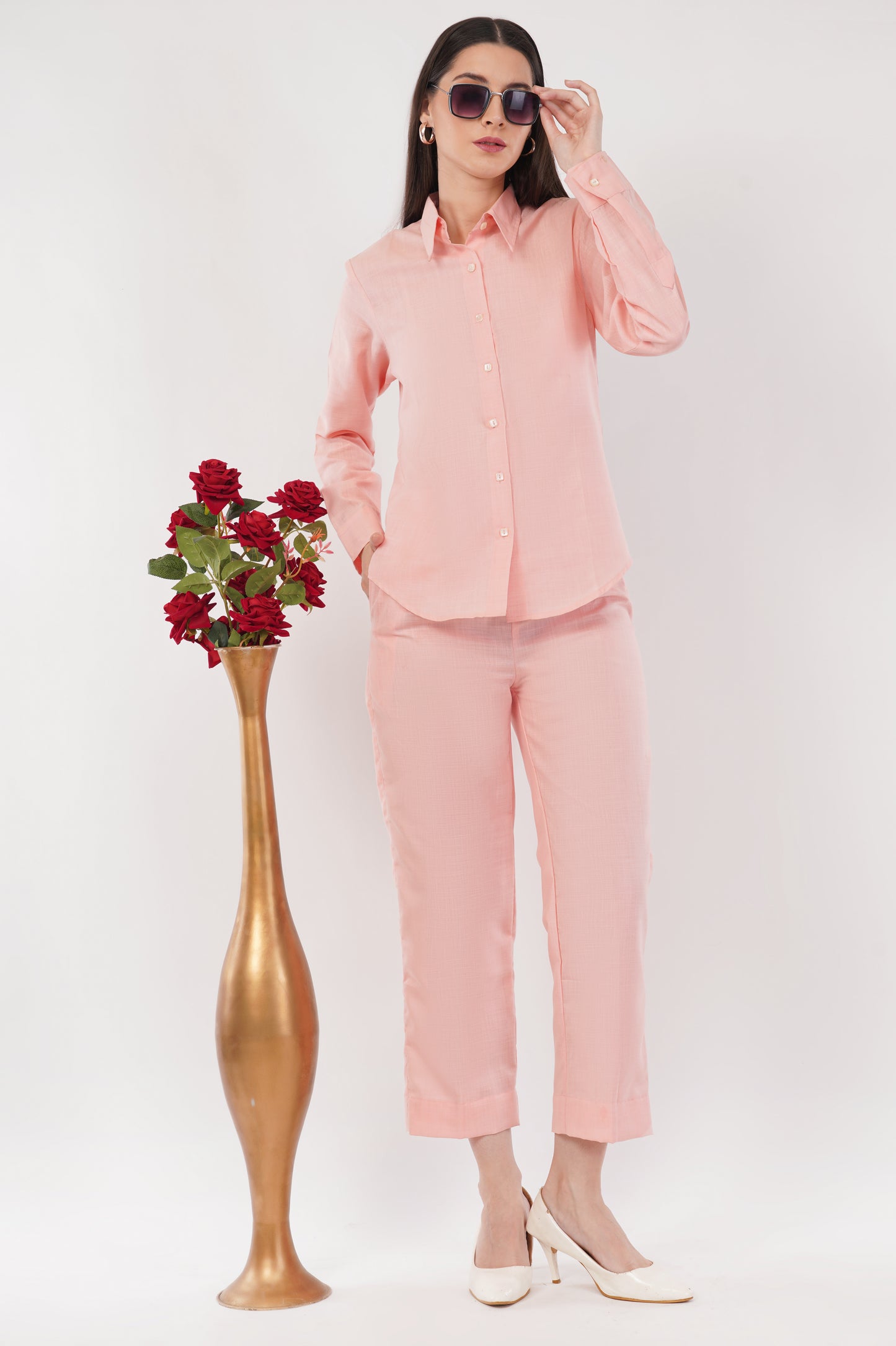 Pink Co-ord Set- Shirt & Trouser