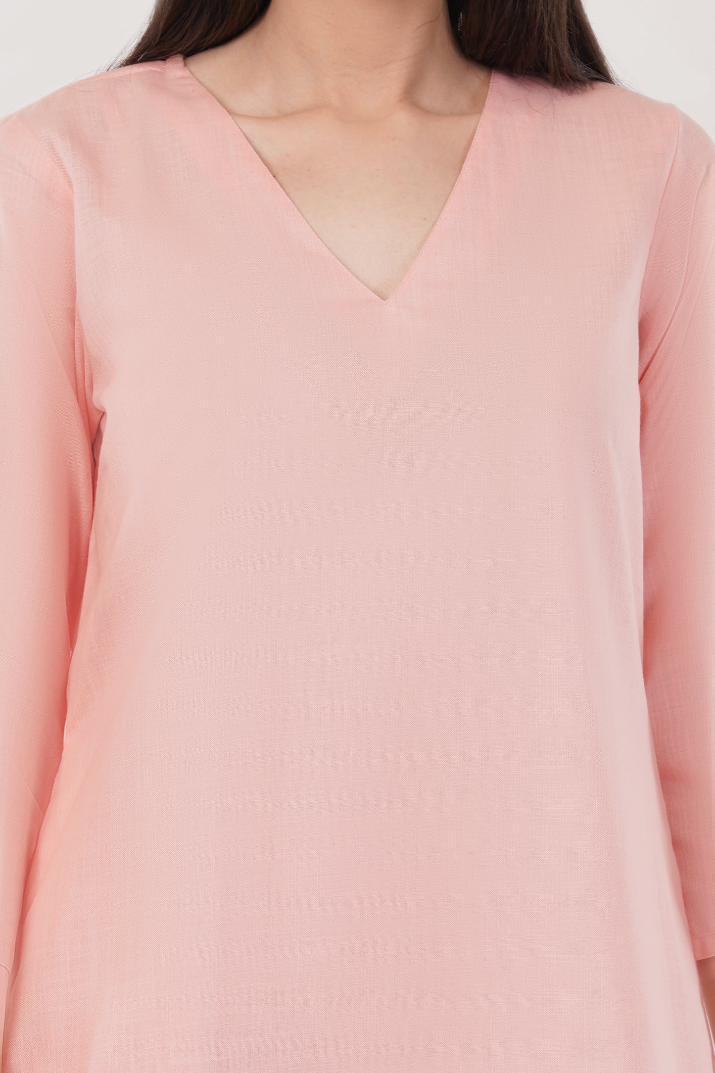 Pink Classic Cotton Kurta & Pant Co-Ord Set