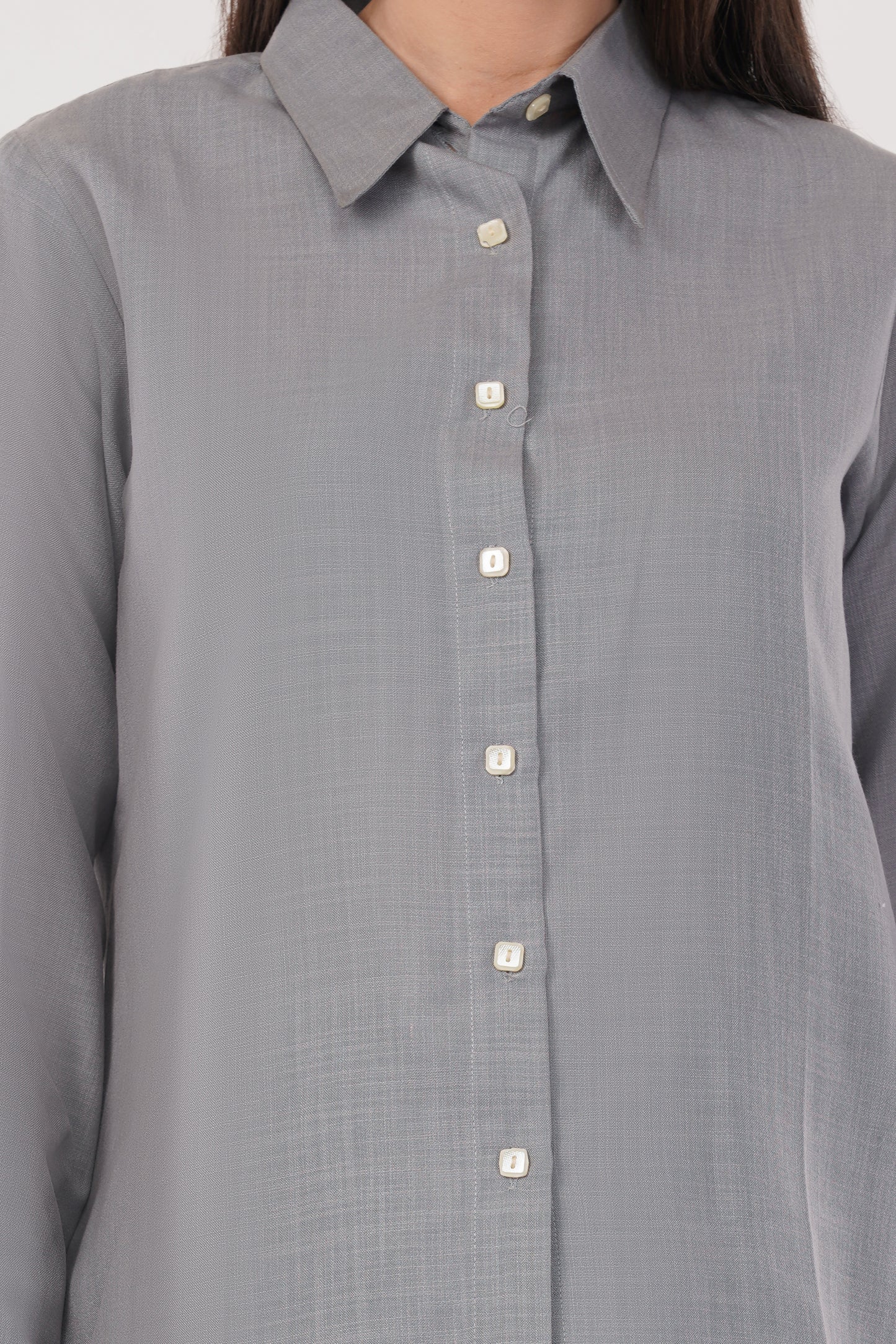 Gray Co-ord Set- Shirt & Trouser