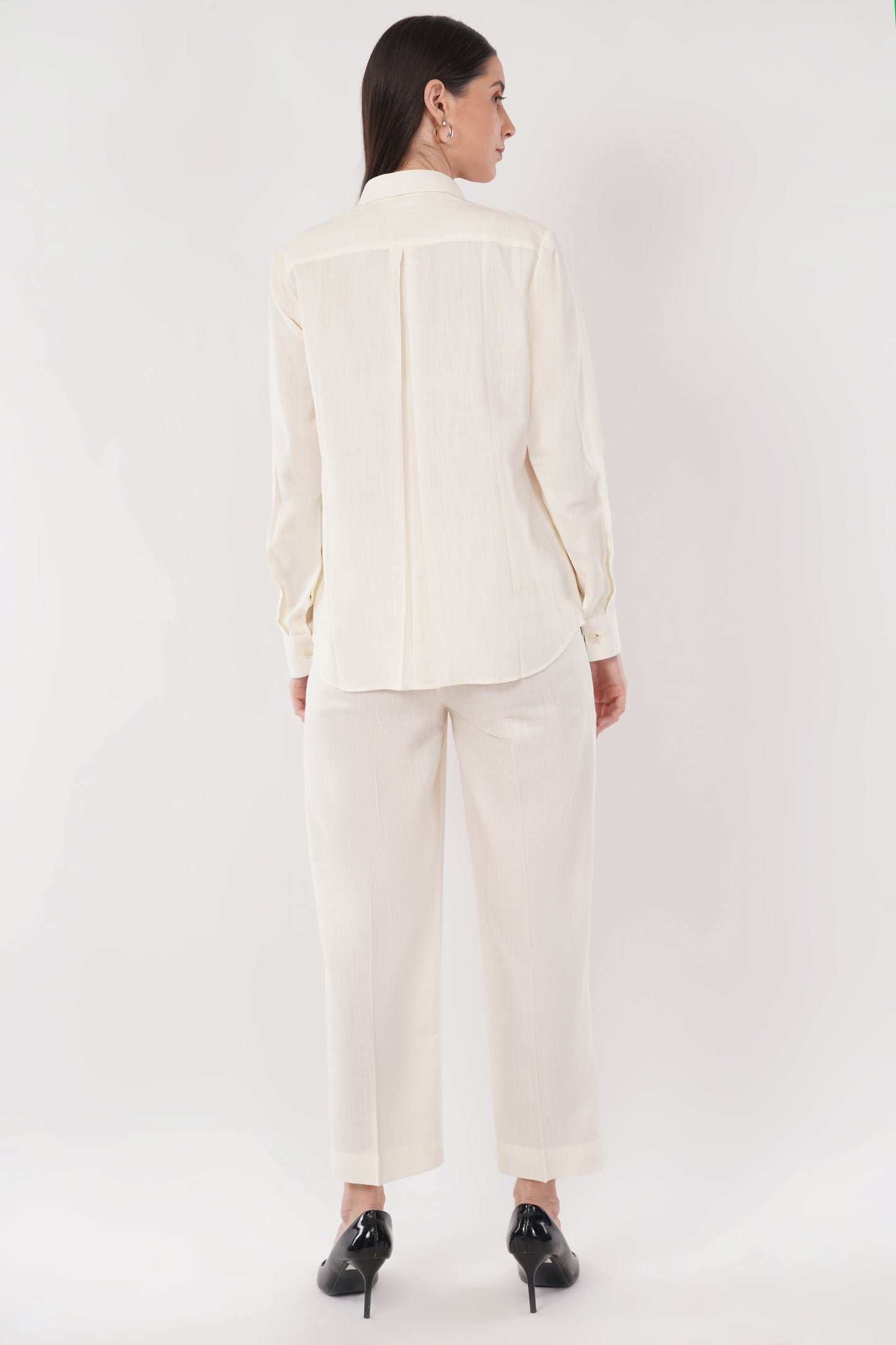 White Co-ord Set- Shirt & Trouser