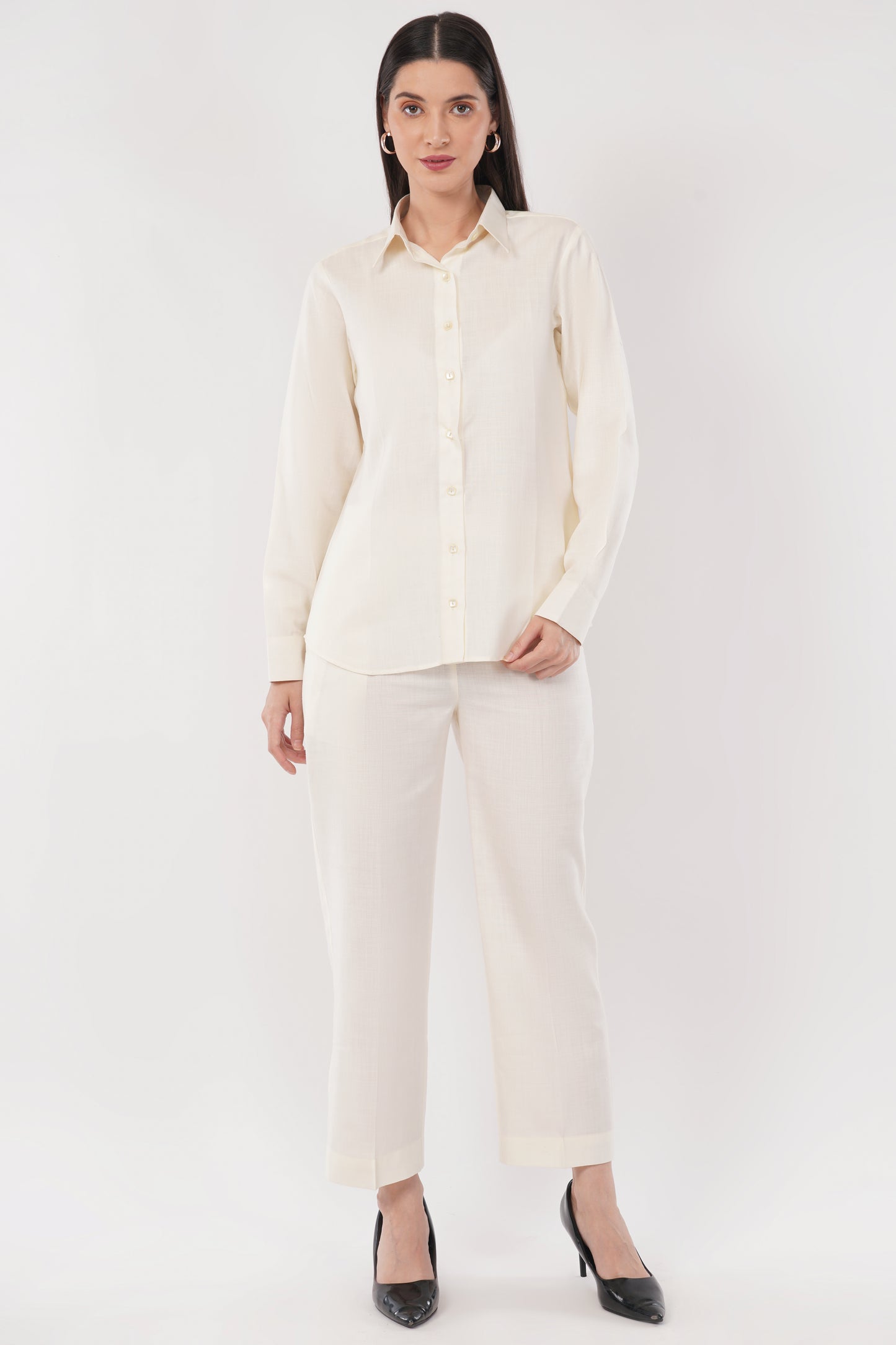 White Co-ord Set- Shirt & Trouser
