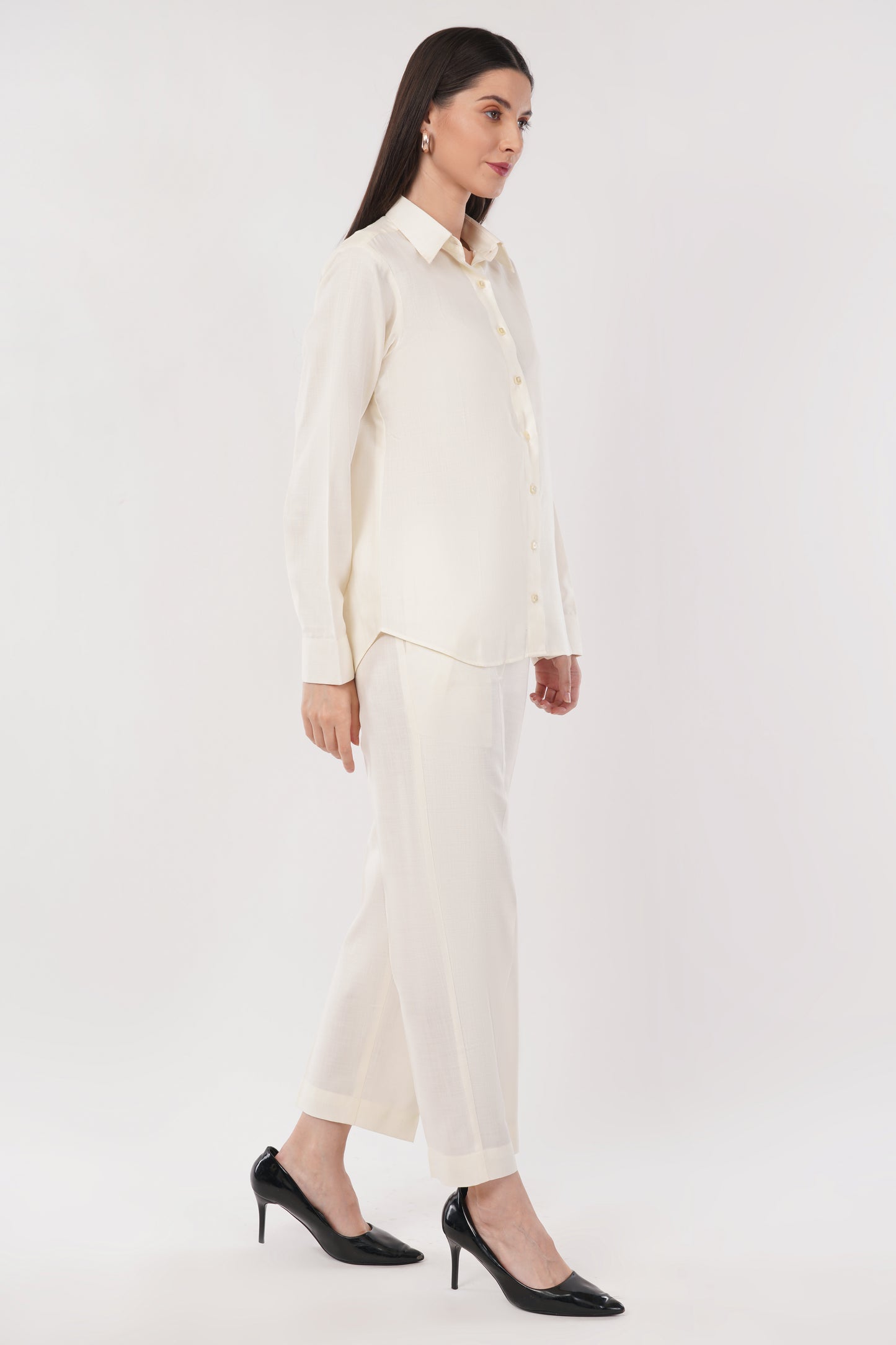White Co-ord Set- Shirt & Trouser