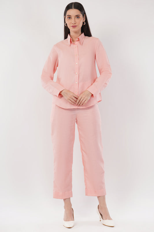 Pink Co-ord Set- Shirt & Trouser